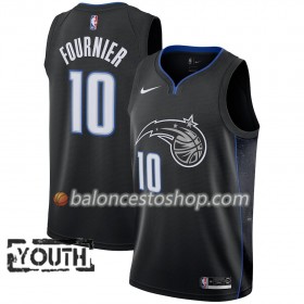 Camiseta Niños NBA Orlando Magic Evan Fournier 10 2018-19 Nike City Edition Negro Swingman